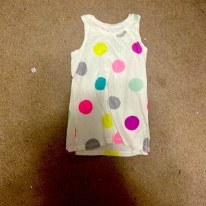 Tank top white with polkadots